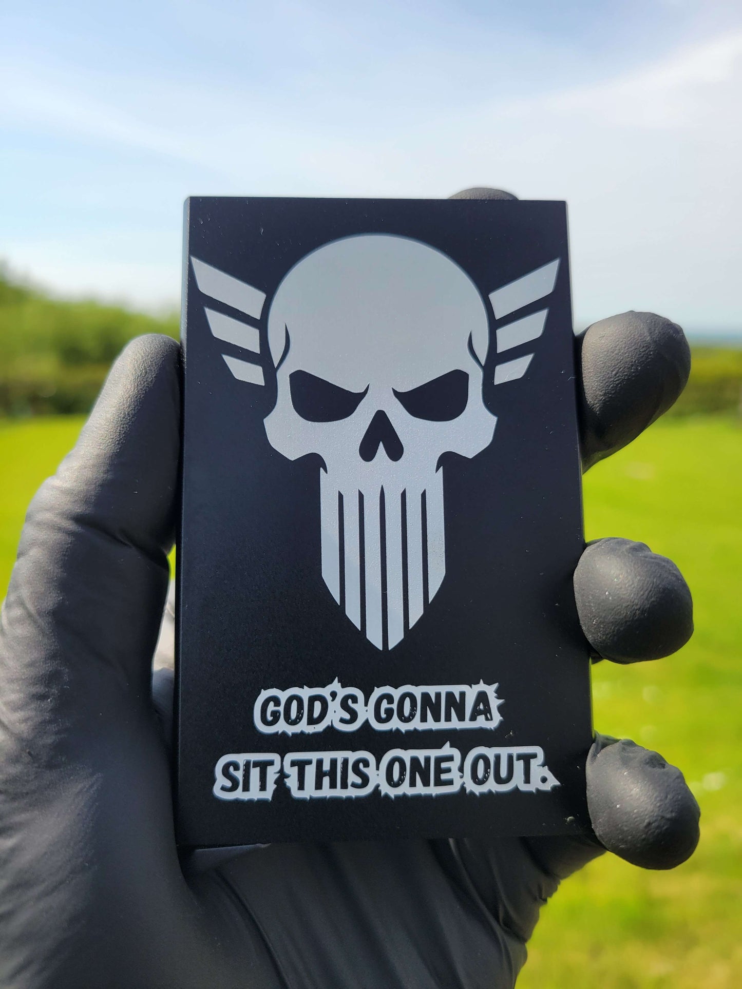 The Punisher-Inspired RFID Metal Card Wallet