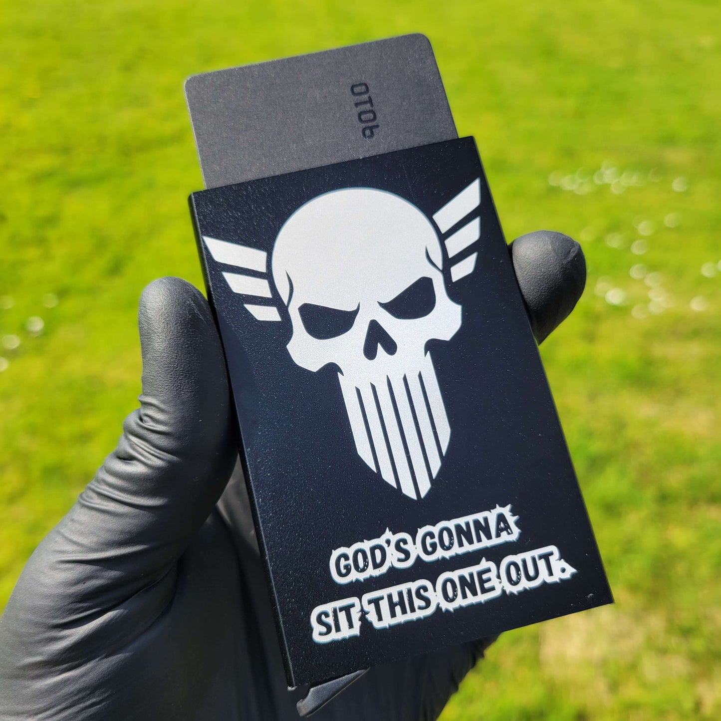 The Punisher-Inspired RFID Metal Card Wallet