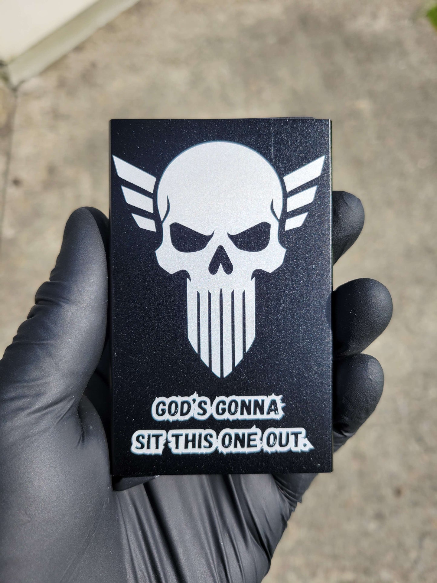 The Punisher-Inspired RFID Metal Card Wallet